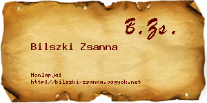 Bilszki Zsanna névjegykártya